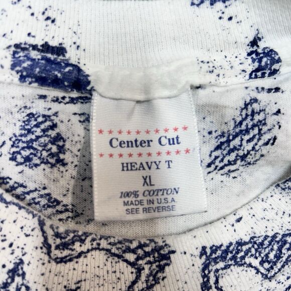 Vintage Michigan Wolverines TShirt Mens tee 80’s All Over PRINT Men’s Size XL - Picture 7 of 7